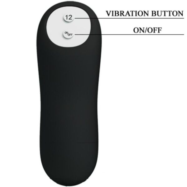 Pretty love plug anal silicona estimulacion extra y 12 modos vibracion - negro