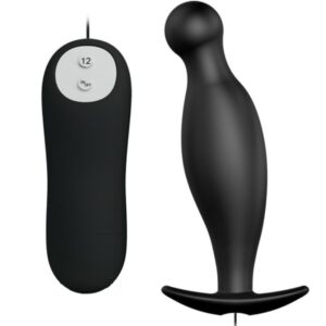 Pretty love plug anal silicona  12 modos vibracion  negro