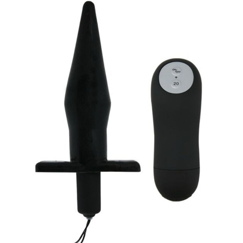 Baile butt plug anal con vibracion - negro