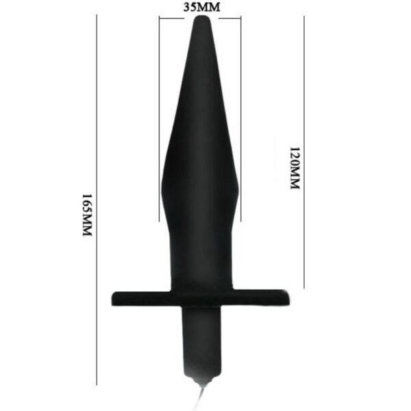 Baile butt plug anal con vibracion - negro