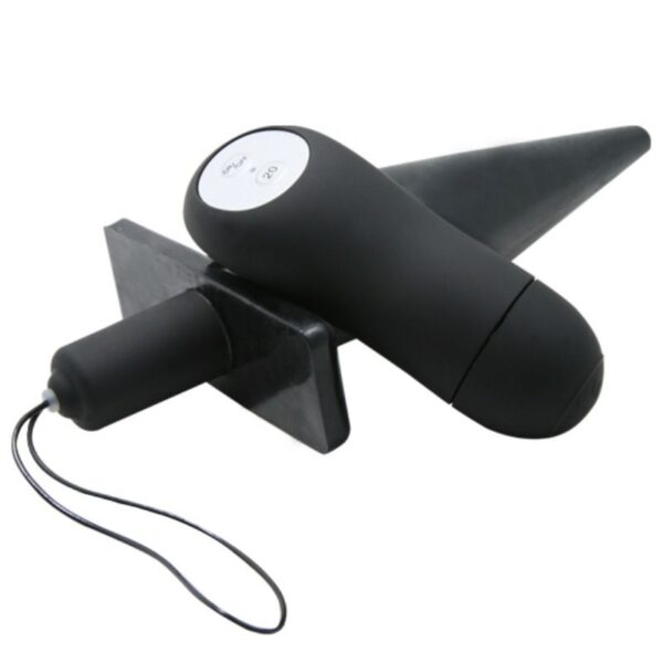 Baile butt plug anal con vibracion - negro