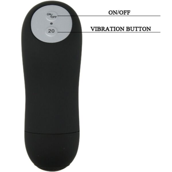 Baile butt plug anal con vibracion - negro