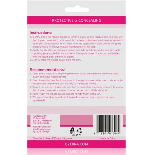 Bye-bra cubrepezones de silicona 2 pares