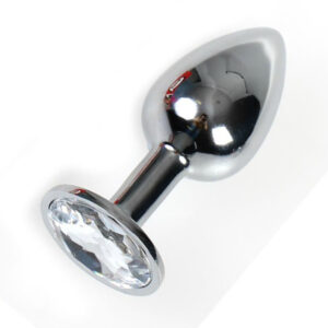 Secretplay plug anal aluminio transparente 8cm