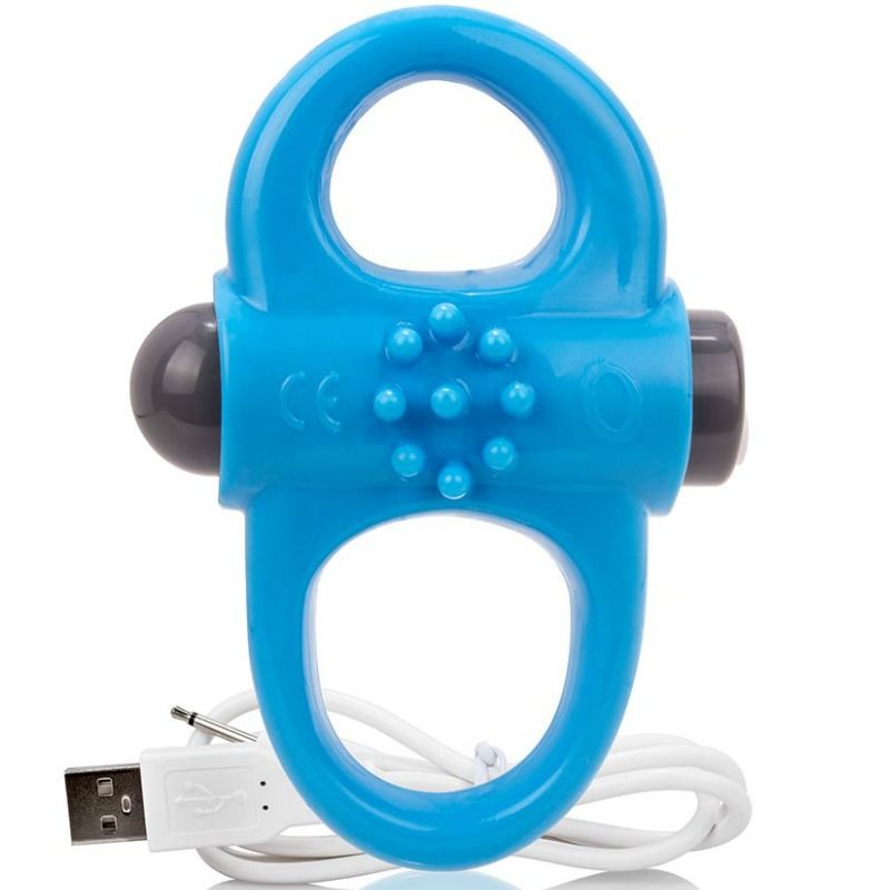 Screaming o anillo vibrador recargable yoga azul