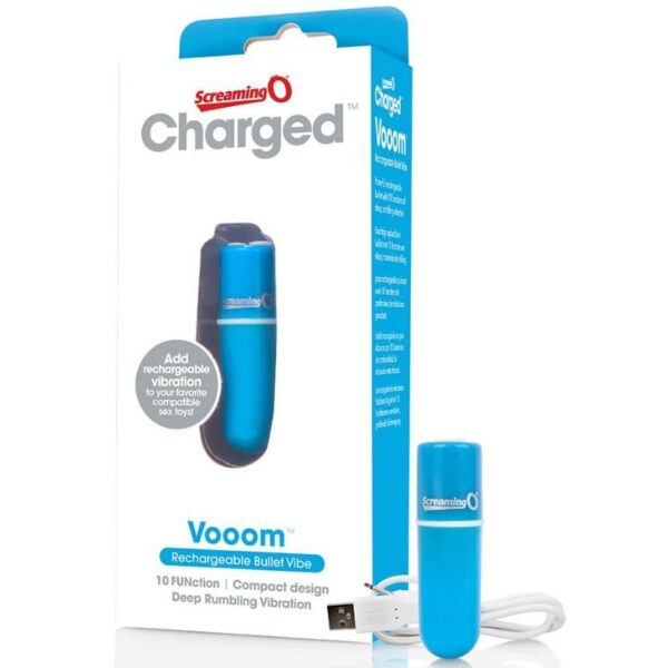Screaming o bala vibradora recargable vooom azul