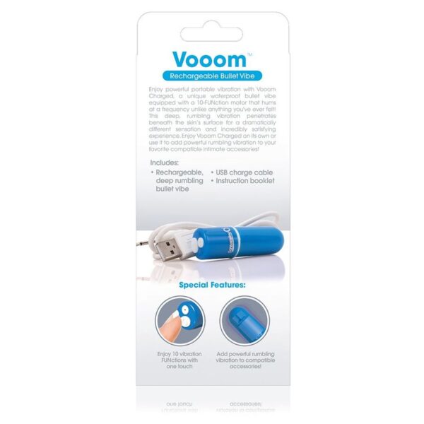 Screaming o bala vibradora recargable vooom azul