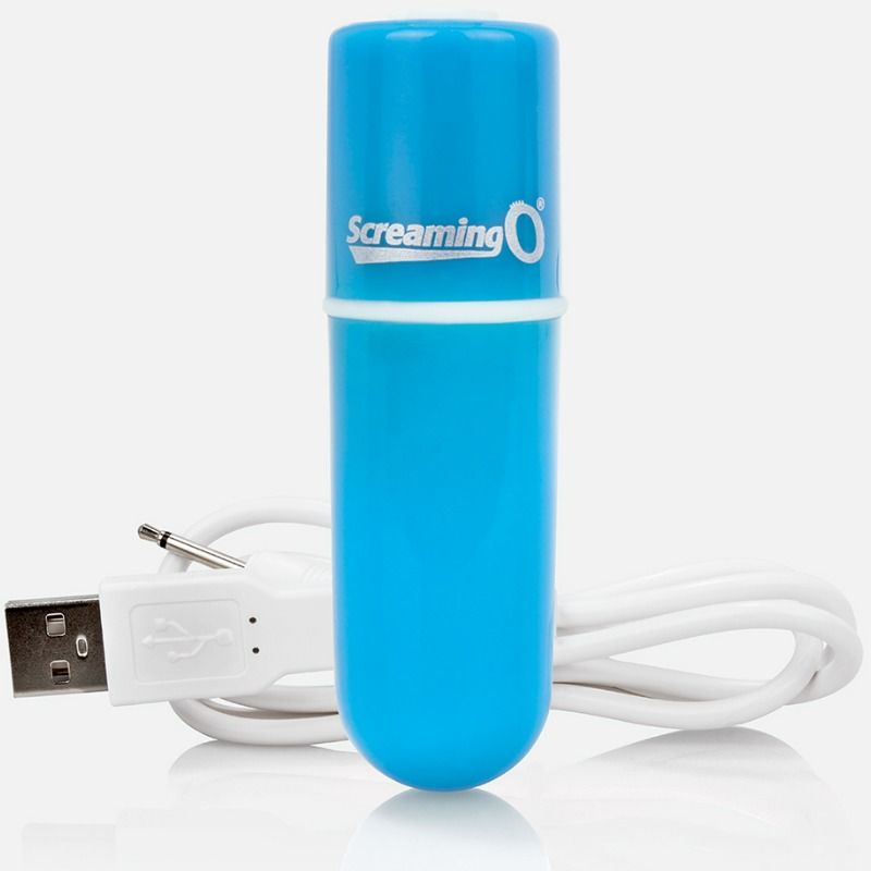 Screaming o bala vibradora recargable vooom azul