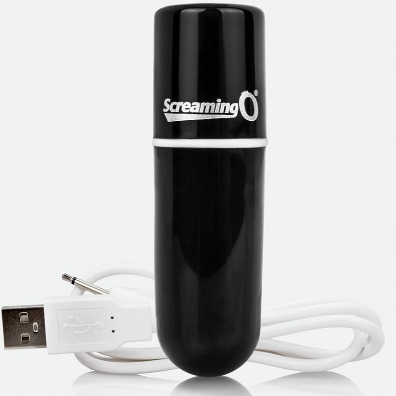 Screaming o bala vibradora recargable vooom negro