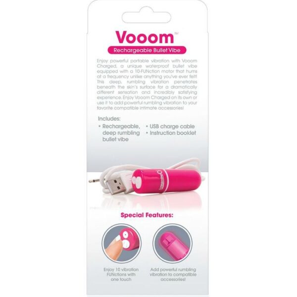 Screaming o bala vibradora recargable vooom rosa