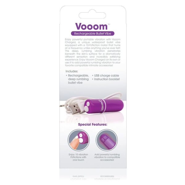 Screaming o bala vibradora recargable vooom lila