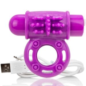Screaming o anillo vibrador o wow recargable lila