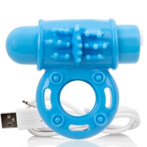 Screaming o anillo vibrador o wow recargable azul