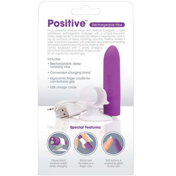 Screaming o masajeador recargable - positive - lila