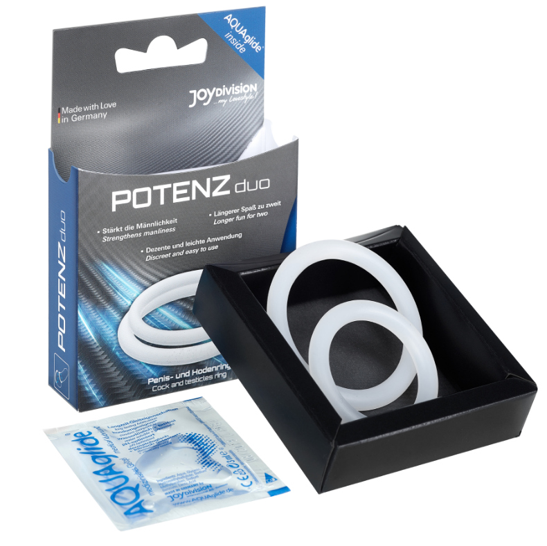 Potenz duo anillos pene talla m blanco