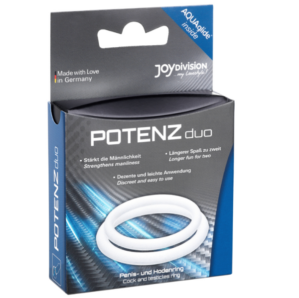 Potenz duo anillos pene talla m blanco
