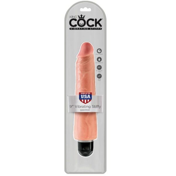 King cock vibrador realistico stiffy 23 cm - natural