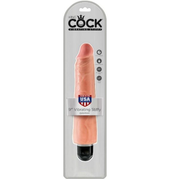 King cock vibrador realistico stiffy 25.4 cm - natural
