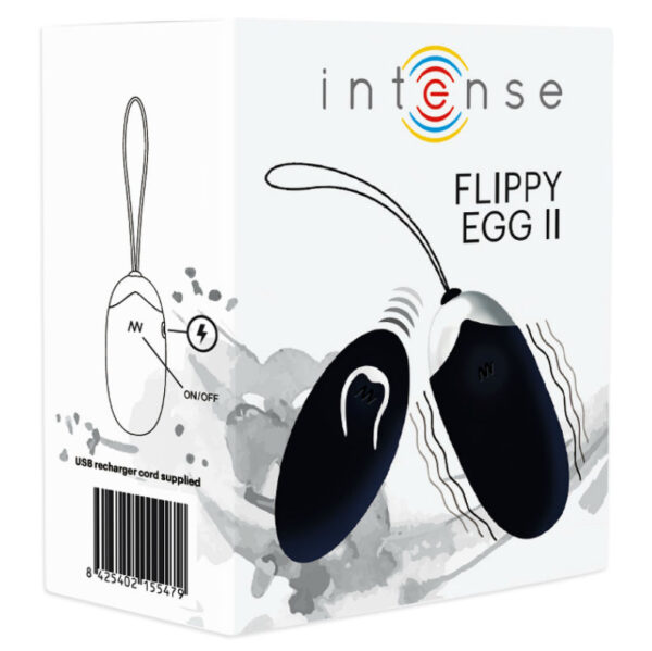 Intense flippy ii huevo recargable remoto negro
