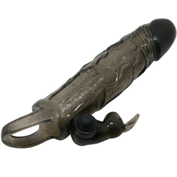 Brave man funda realistica pene con rabbit 16.5 cm negro