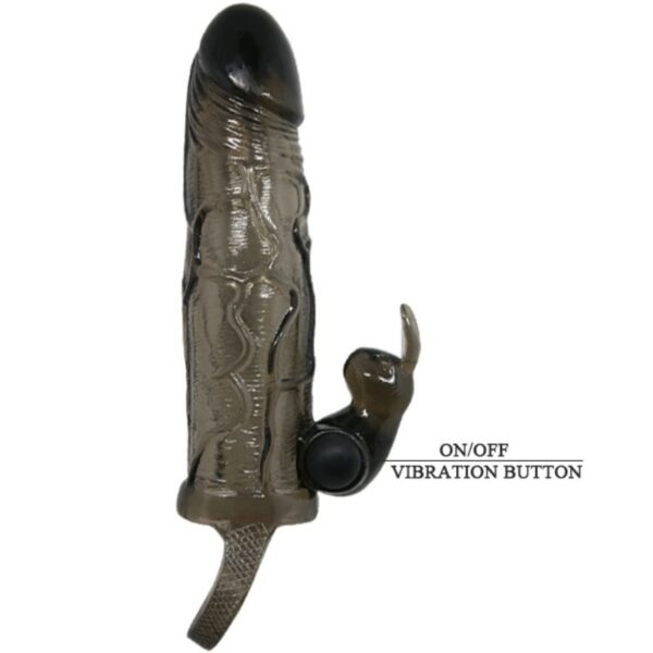 Brave man funda realistica pene con rabbit 16.5 cm negro