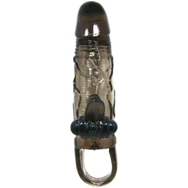 Brave man funda pene anal y clitoris vibrador 16.5 cm negro