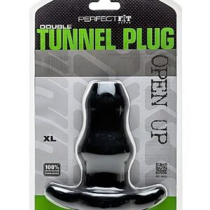 Perfect fit double tunnel plug xl - negro