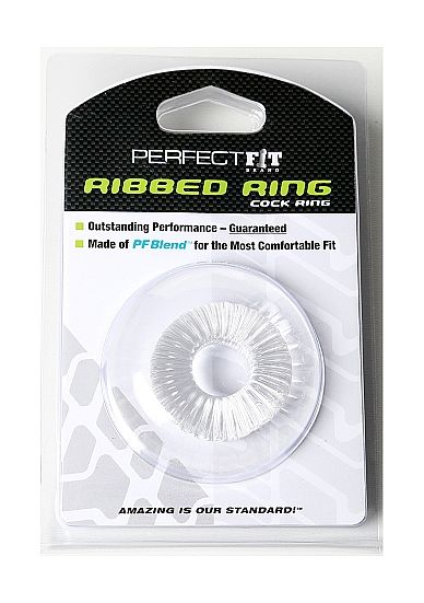Perfect fit ribbed anillo transparente