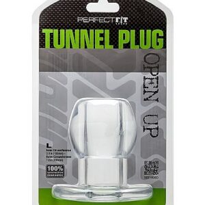 Perfect fit plug tunnel silicona transparente l