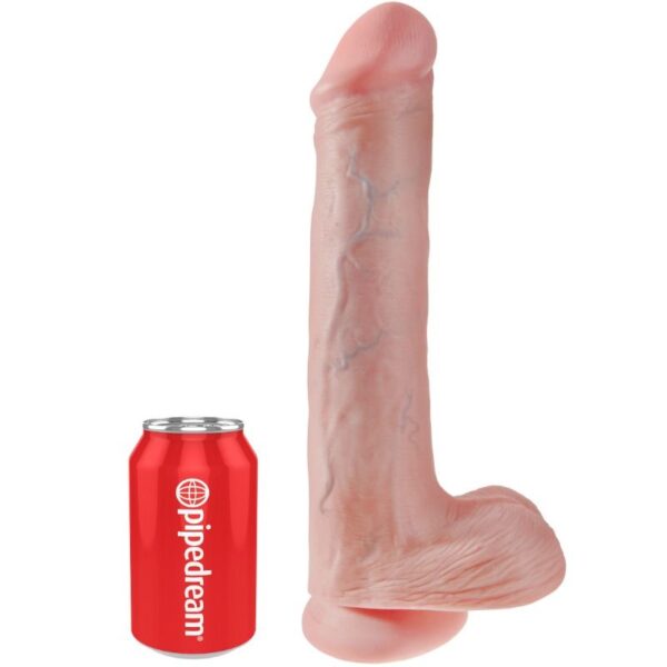 King cock pene realistico con testiculos 33 cm color natural