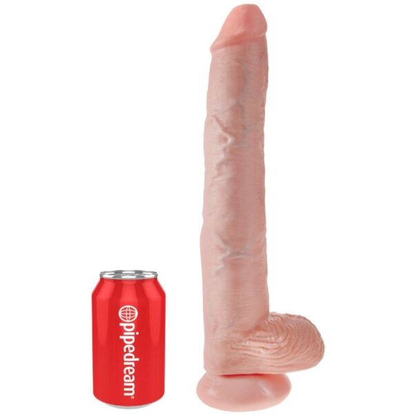 King cock pene  con testiculos 35.6 cm color natural