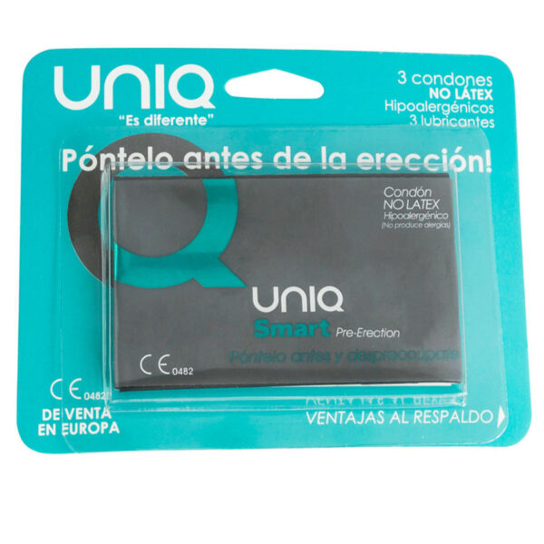 Uniq smart pre-erecci?n preservativo sin latex  3uds