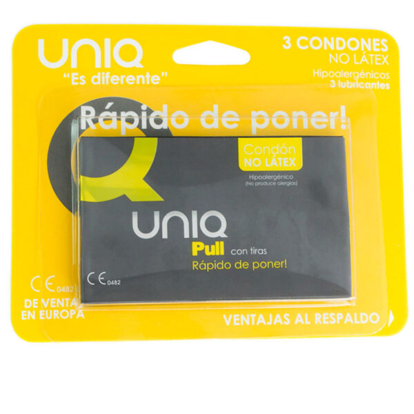 Uniq pull con tiras preservativo sin latex 3uds