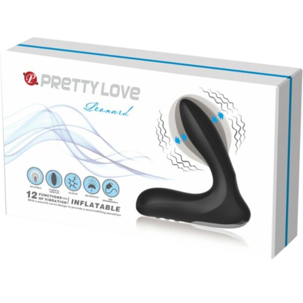 Pretty love bottom - leonard masajeador prostatico inflable con vibracion