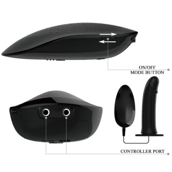 Pretty love male - vito strap on con dildo hueco y vibracion 17.3 cm
