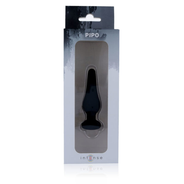 Intense anal plug pipo s silicone negro 10cm