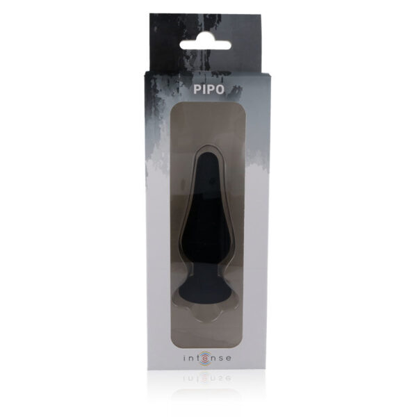Intense anal plug pipo m silicone negro 11.5cm