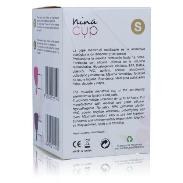 Nina cup copa menstrual talla s rosa
