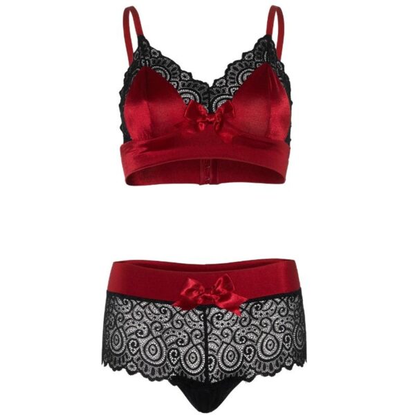 Leg avenue set dos piezas rojo y negro l/xl