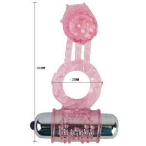 Anillo silicona con 10 ritmos color rosa