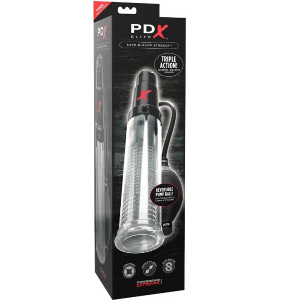 Pdx elite bomba de succion masturbadora con vibracion suck n pump stroker