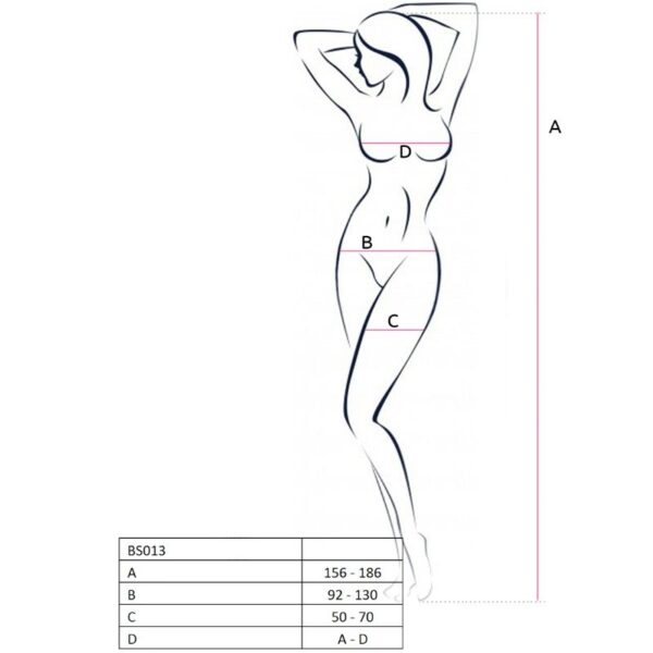 Passion woman bs013 bodystocking rojo talla unica