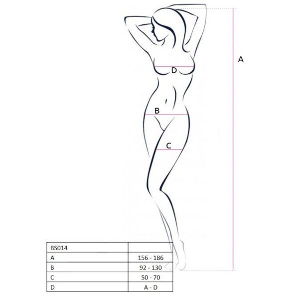 Passion woman bs014 bodystocking negro talla unica