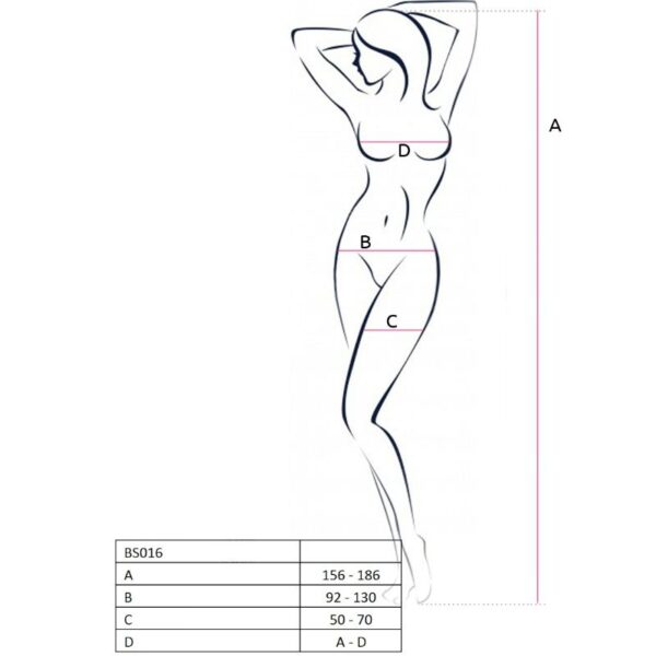 Passion woman bs016 bodystocking rojo talla unica