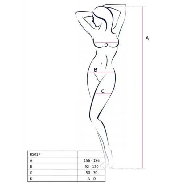 Passion woman bs017 bodystocking negro talla unica