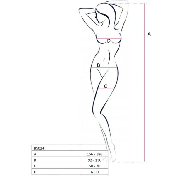 Passion woman bs024 bodystocking negro talla unica
