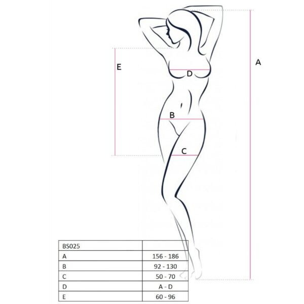 Passion woman bs025 bodystocking estilo vestido blanco talla unica
