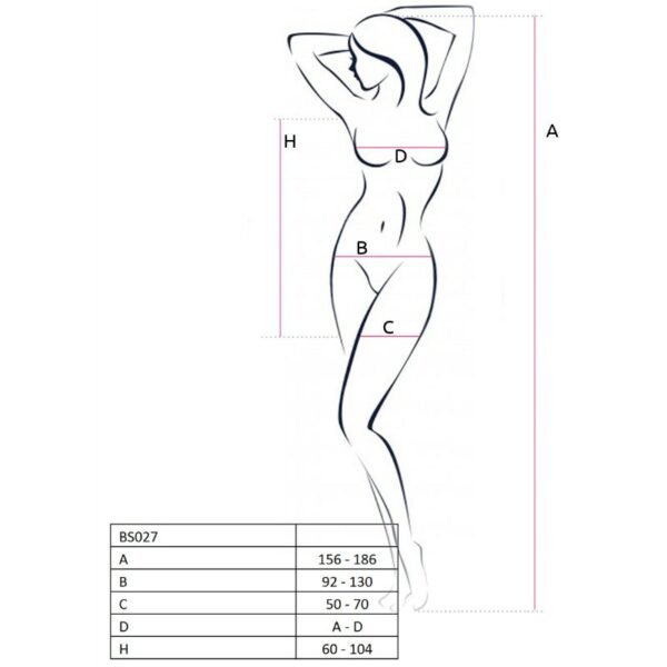 Passion woman bs027 bodystocking estilo vestido rojo talla unica
