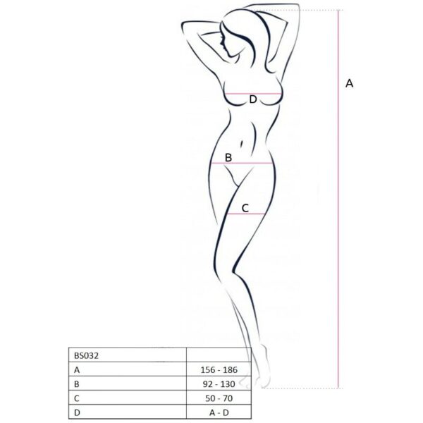 Passion woman bs032 bodystocking negro talla unica