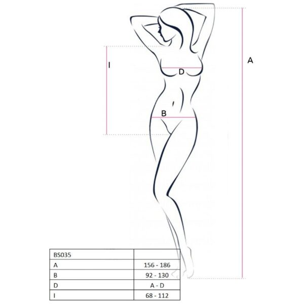 Passion woman bs035 bodystocking negro talla unica